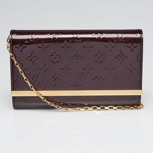 (SOLD) Authentic Louis Vuitton Amarante Monogram Vernis Ana Clutch